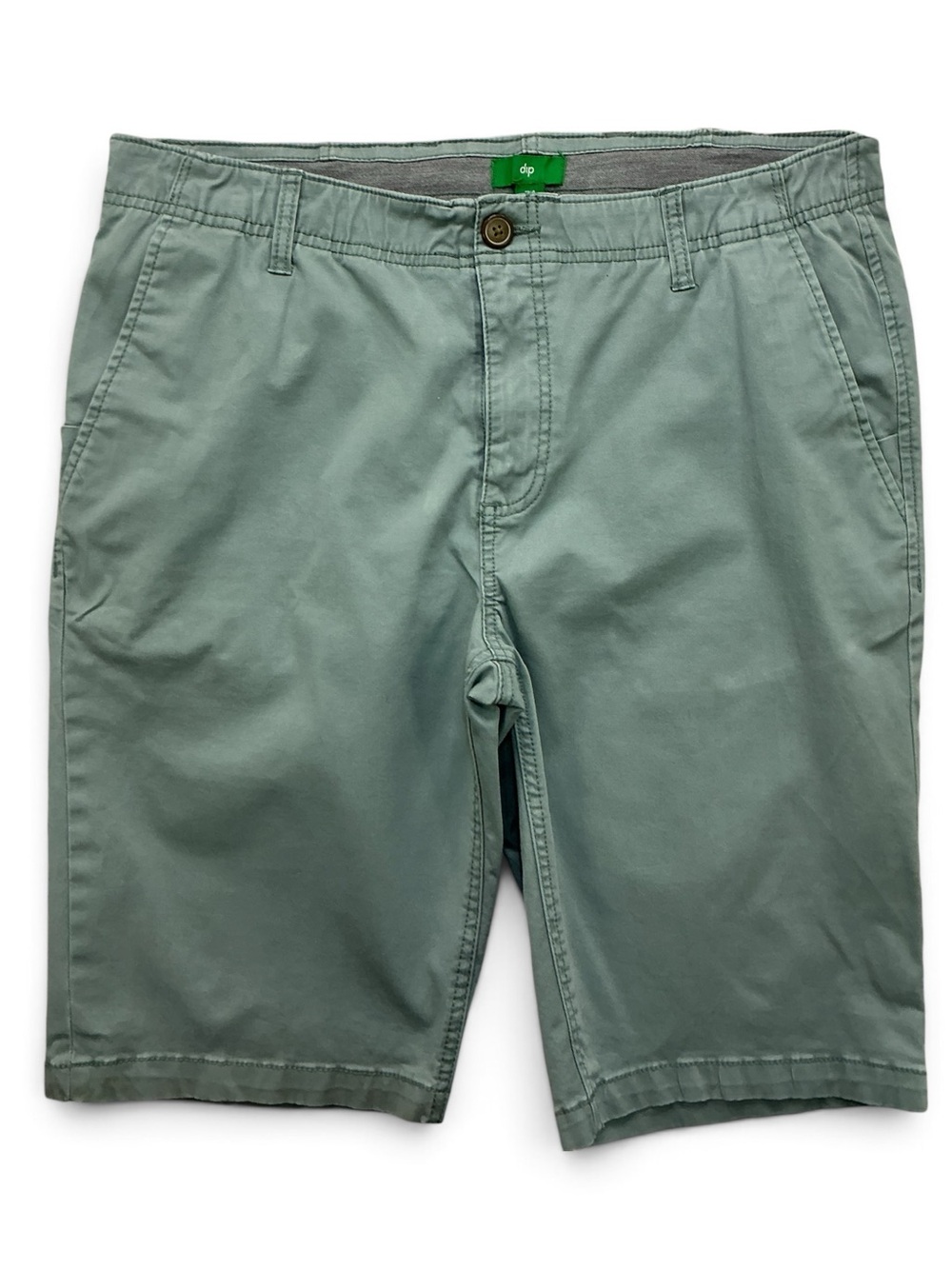 Dip Sagey Blue- Green Flat-Front Chino Shorts – Size 34 NWOT